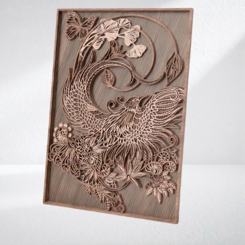 Phoenix rise wood wall art - rise,
