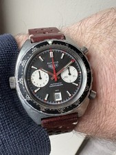 BEAUTIFUL VINTAGE  HEUER AUTAVIA 1163 V CHRONOGRAPH WATCH. Cal 12