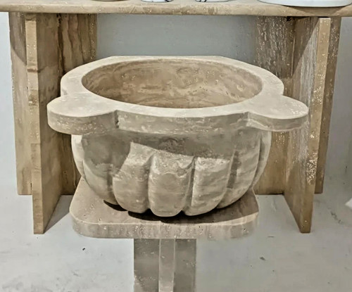 Hammam bath travertine basin - hammam,
