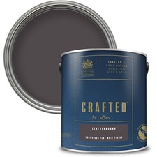 Crown Crafted Walls & Wood Leatherbound Brown Luxurious Flat Matt Paint 2.5L.