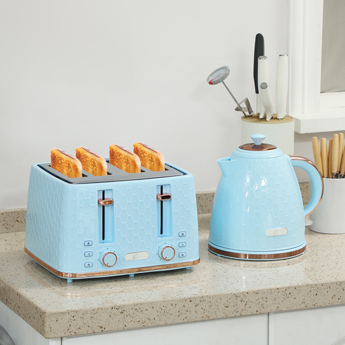 Light blue kettle and slice - and, 4