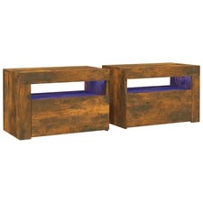 2x Bedside Cabinets with LEDs