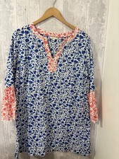 Boden, Size UK 16, White, Blue