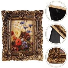 Resin Photo Frame Vintage Painting Frames Old Picture Antique Brass Hanging