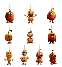10Pcs Halloween Pumpkin Tree