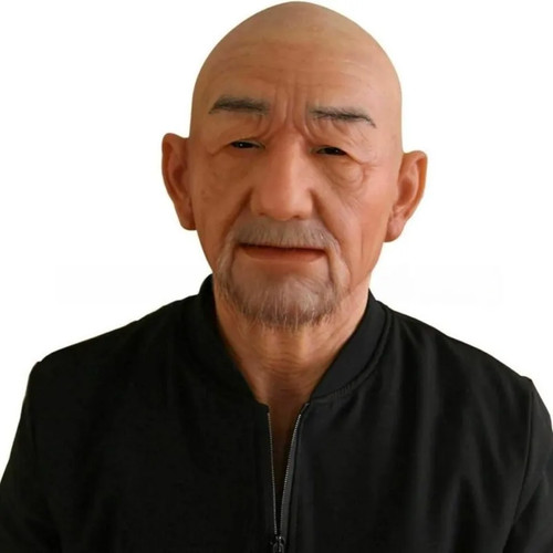 Realistic old man silicone - realistic,