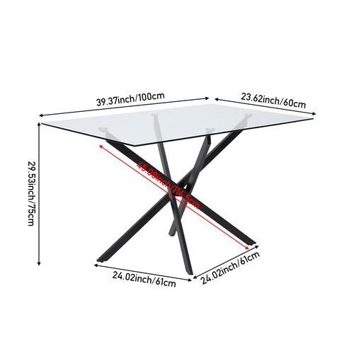 Clear tempered glass side - tempered,
