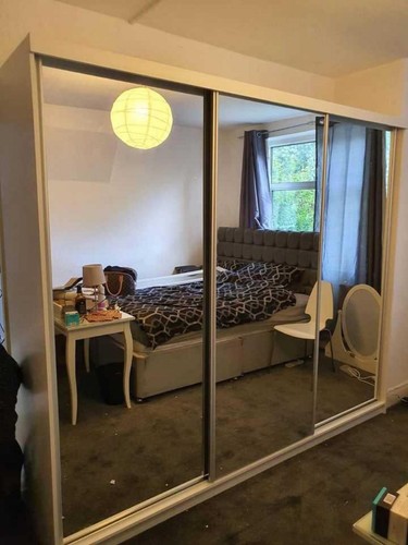 Three door mirrored wardrobe - three,