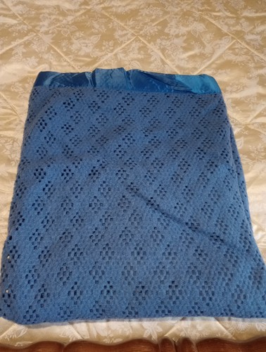 Blue cellular blanket - blanket,
