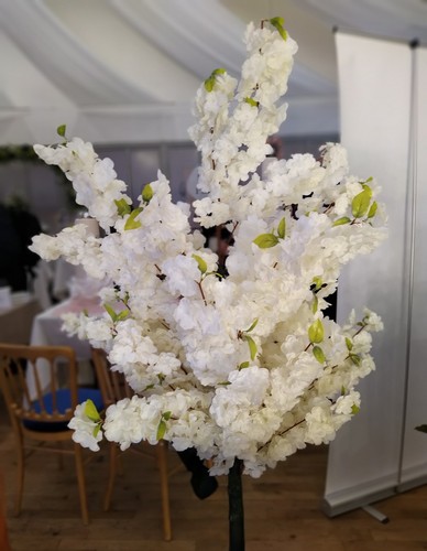Pair white artificial faux - white,