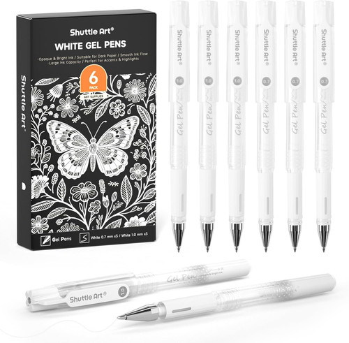 White gel pens pack - gel, 0.7mm
