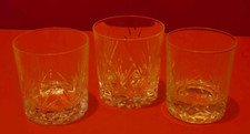 Set of 3 Various Tumbler Glasses Clear Vintage Drinkware