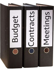 100 Self-Adhesive Lever Arch File Labels, 192mm x 61mm.  4 Labels per 25 Sheet