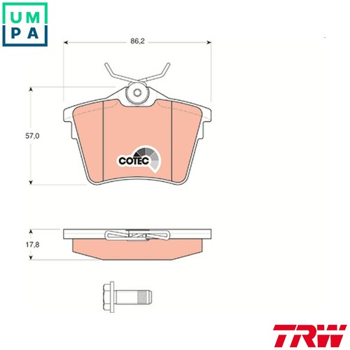 Brake pad set - brake,