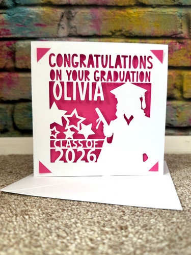 Personalised graduation card - graduation,