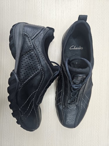 Clarks black leather - clarks, walking