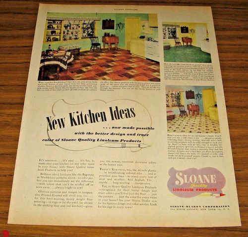 1948 print sloane linoleum - print,
