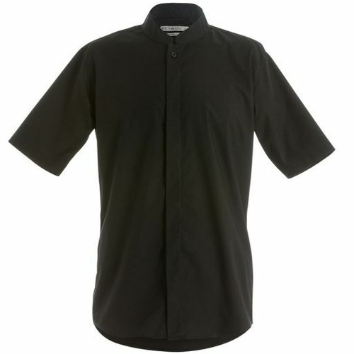 Men black mandarin collar - men's,