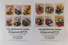 Ridemaster Range Amusement Rides R.J. Newborough & Co Ltd. Vintage Sales Flyers
