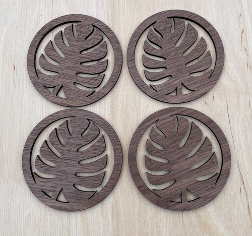 Wooden laser cut monstera - cut, leaf