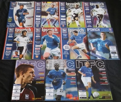 Ipswich town programmes - ipswich,
