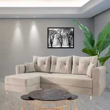 ZAKO L Modern Corner Sofa Bed