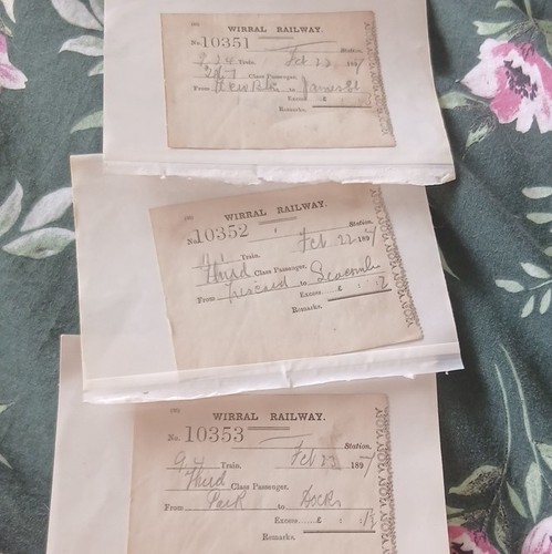 Wirral railway paper - paper, ticket