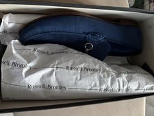 Russell and Bromley Misty Loafer 44 Blue Suede Shoes