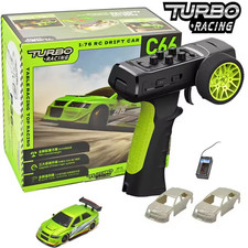 Turbo Racing 1:76 C66 Drift RC Car RTR Radio Full Proportional Remote Control To