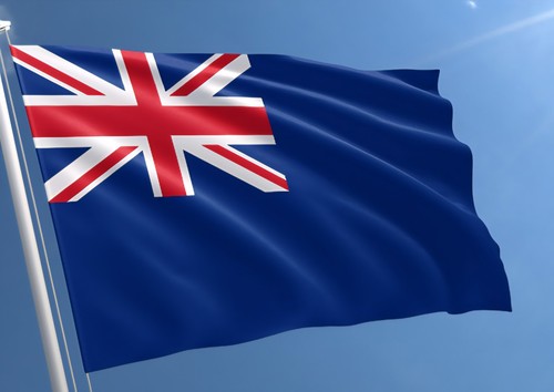 Blue ensign union jack flag - blue,