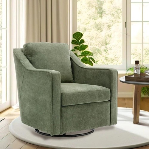 Green olive swivel - swivel, chair
