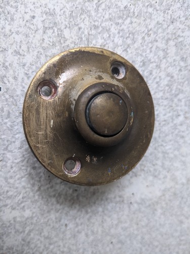 Vintage brass bell push - brass,