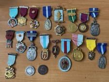 COLLECTION OF 20 VINTAGE MASONIC JEWELS MEDALS FOR VARIOUS ORDERS