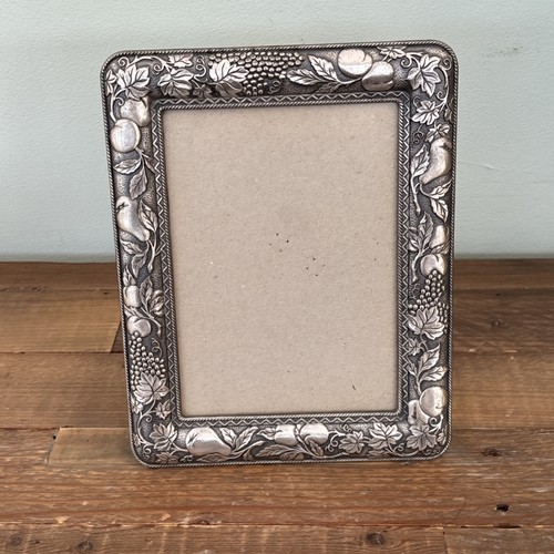 Ornate pewter photo frame - ornate,