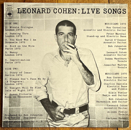Leonard cohen live - leonard,