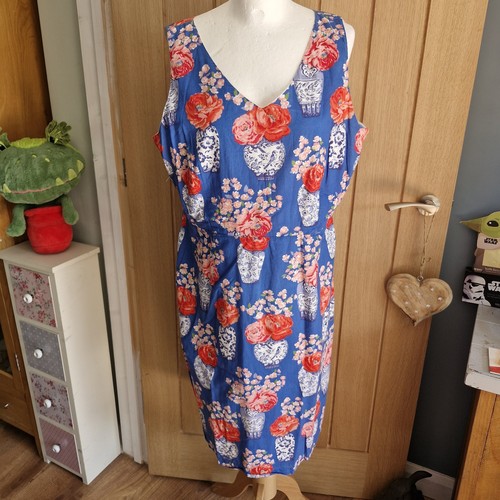 Cath kidston blue floral vase - cath,