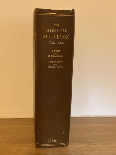 Clydesdale stud book vol - book,