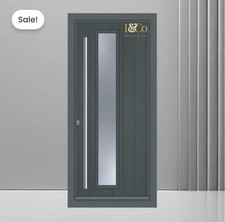 Brand New Anthracite Grey - Black - Composite Door In Matching - Long Square