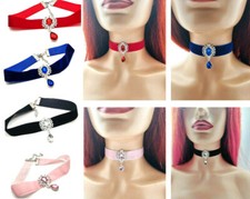 Choker necklace velvet collar - necklace,