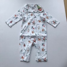 Next Baby Christmas Ecru Print Bodysuit  *BNWT*