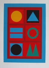 Jette Thyssen ‘Saga VII’ 1990 Abstract MCM Mid Century Art 150/170 Screen Print