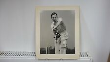 Close Up Photograph of Len Hutton's Batting Stance (12 x 10) Signed