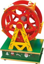 Wooden Ferris Wheel Music Box Mechanical Wind Tune System Big Wheel