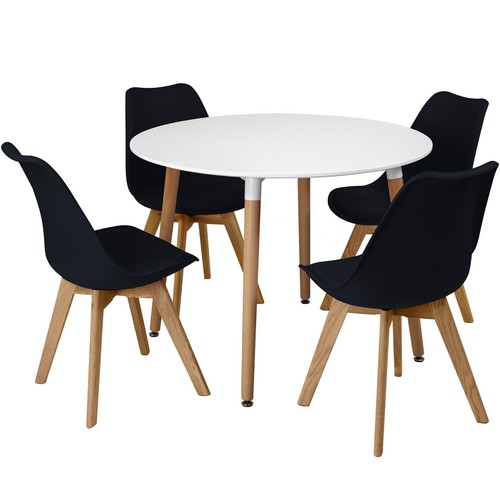 Circular dining table set four - dining,