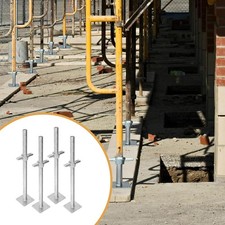 4 Pieces Scaffolding Leveling Jacks Adjustable 30cm for Maintenance Scaffold