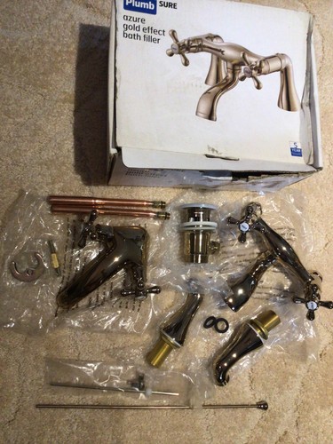 Gold plated bath mixer taps - bath,