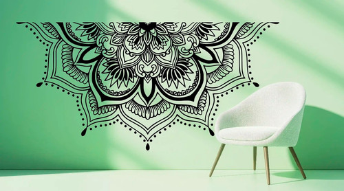 Half mandala wall sticker - half,