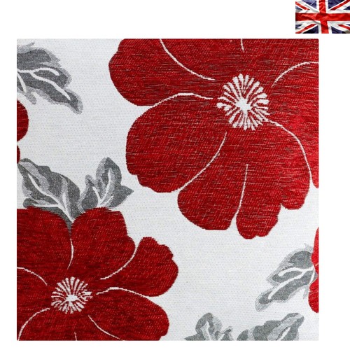 Machine washable red chenille - red,