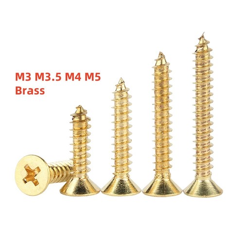 Brass phillips countersunk - brass,