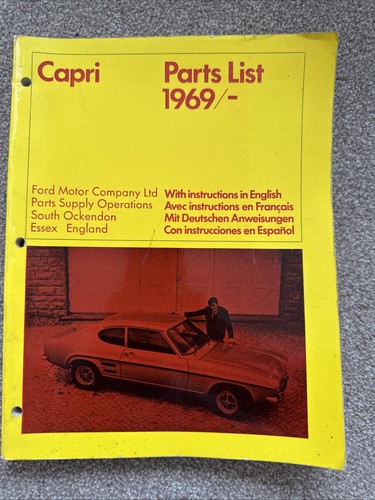 Original ford parts list capri - original,